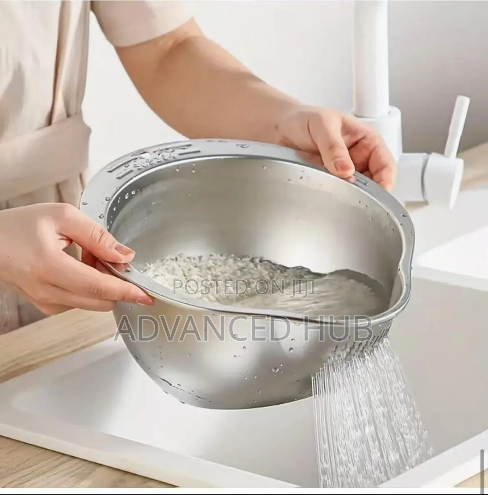 Heavy Duty Stainless Steel Rice Washer Strainer/Colander