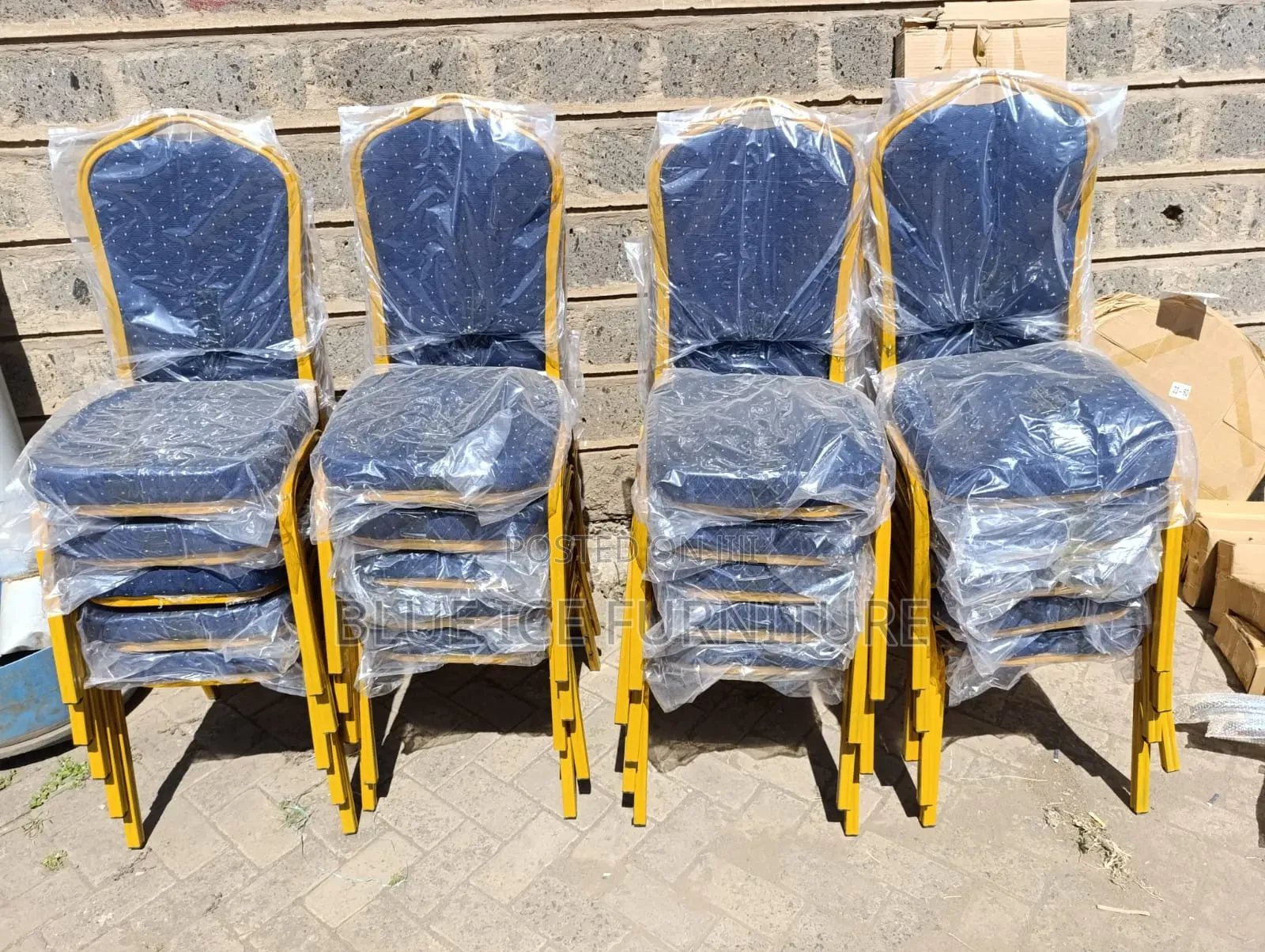 Imported Blue Banquet Chair