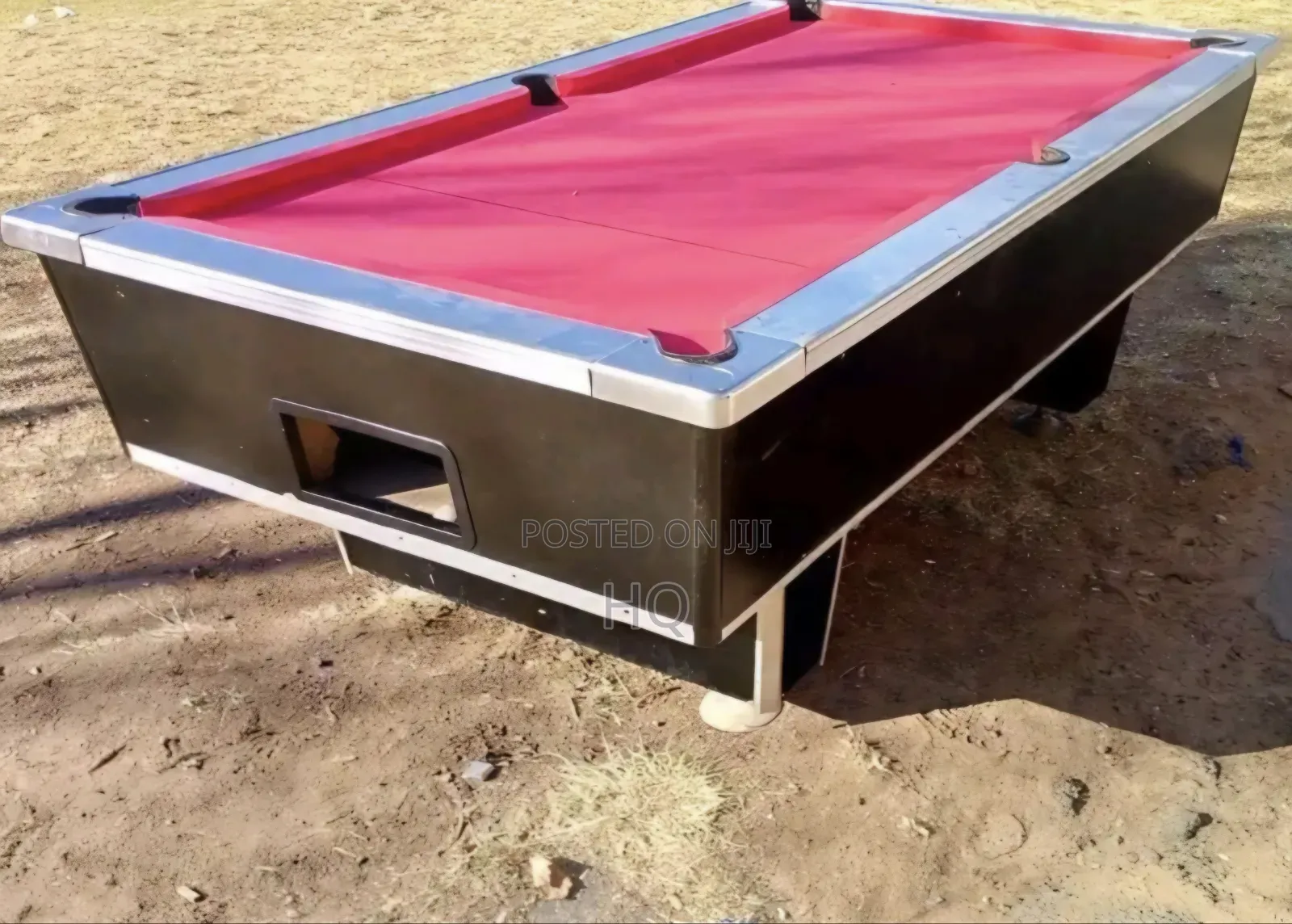Pool Table Black With Red Carpet New Model Hgs732b