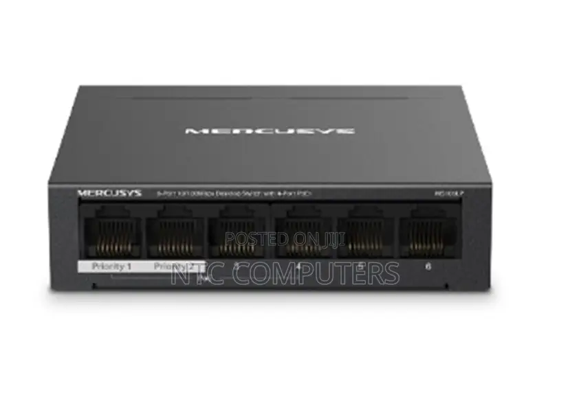 Mercusys 6-Port 10/100mbps Desktop Switch With 4-Port Poe+ -Tl-Ms106lp