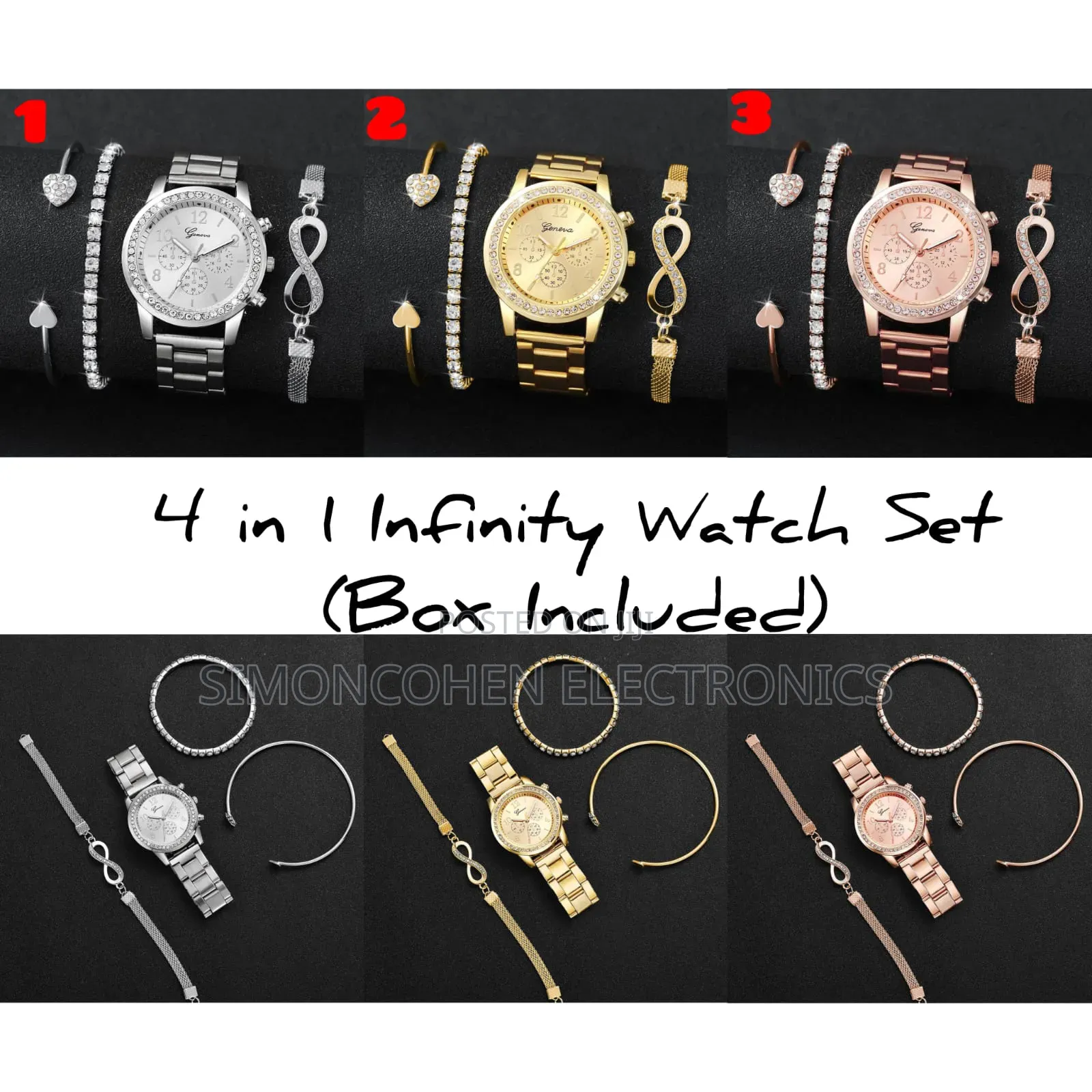 4 In 1 Infinity Watch Set
