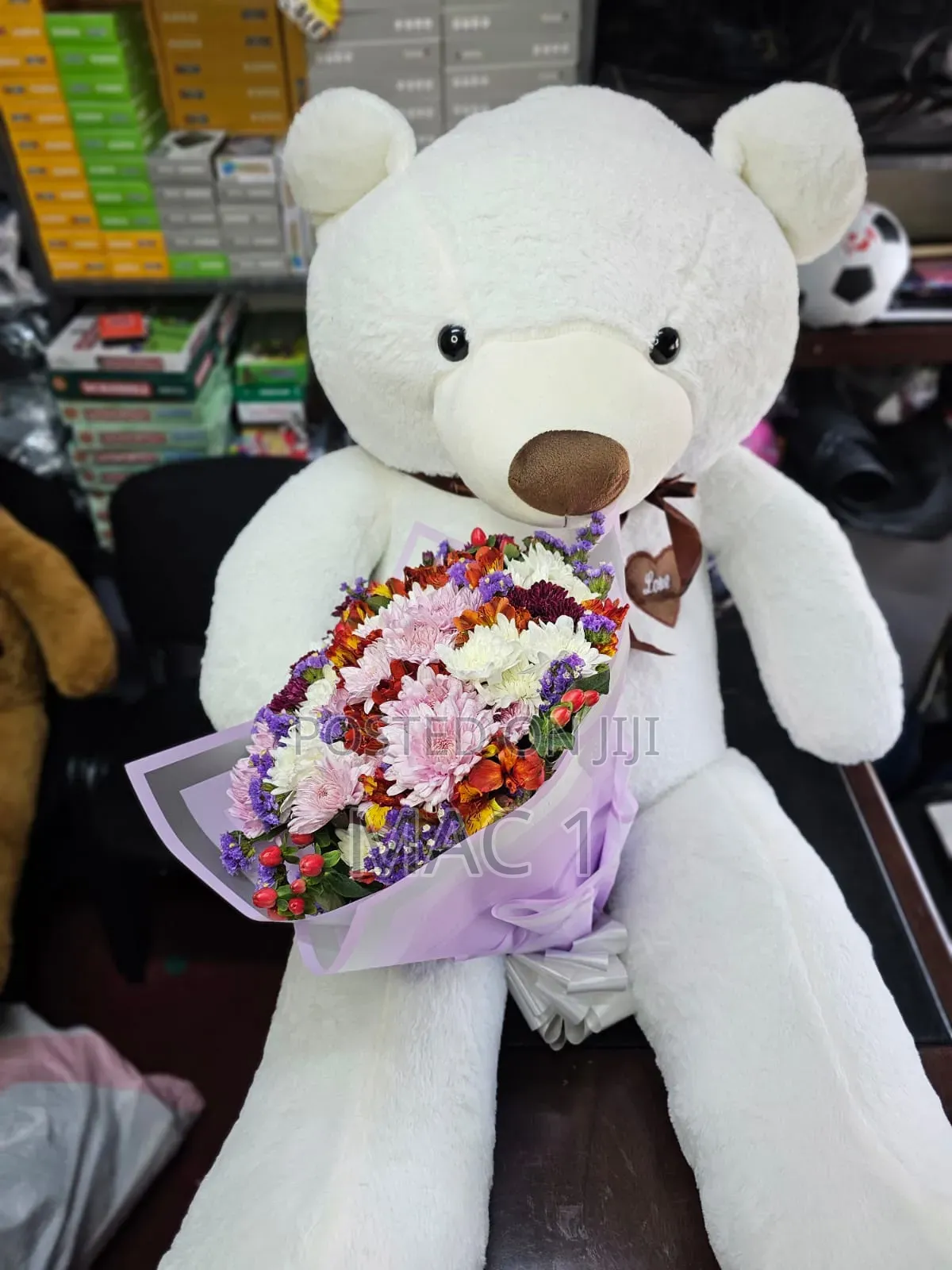 Teddy Bear With a Flower Gift 100cm