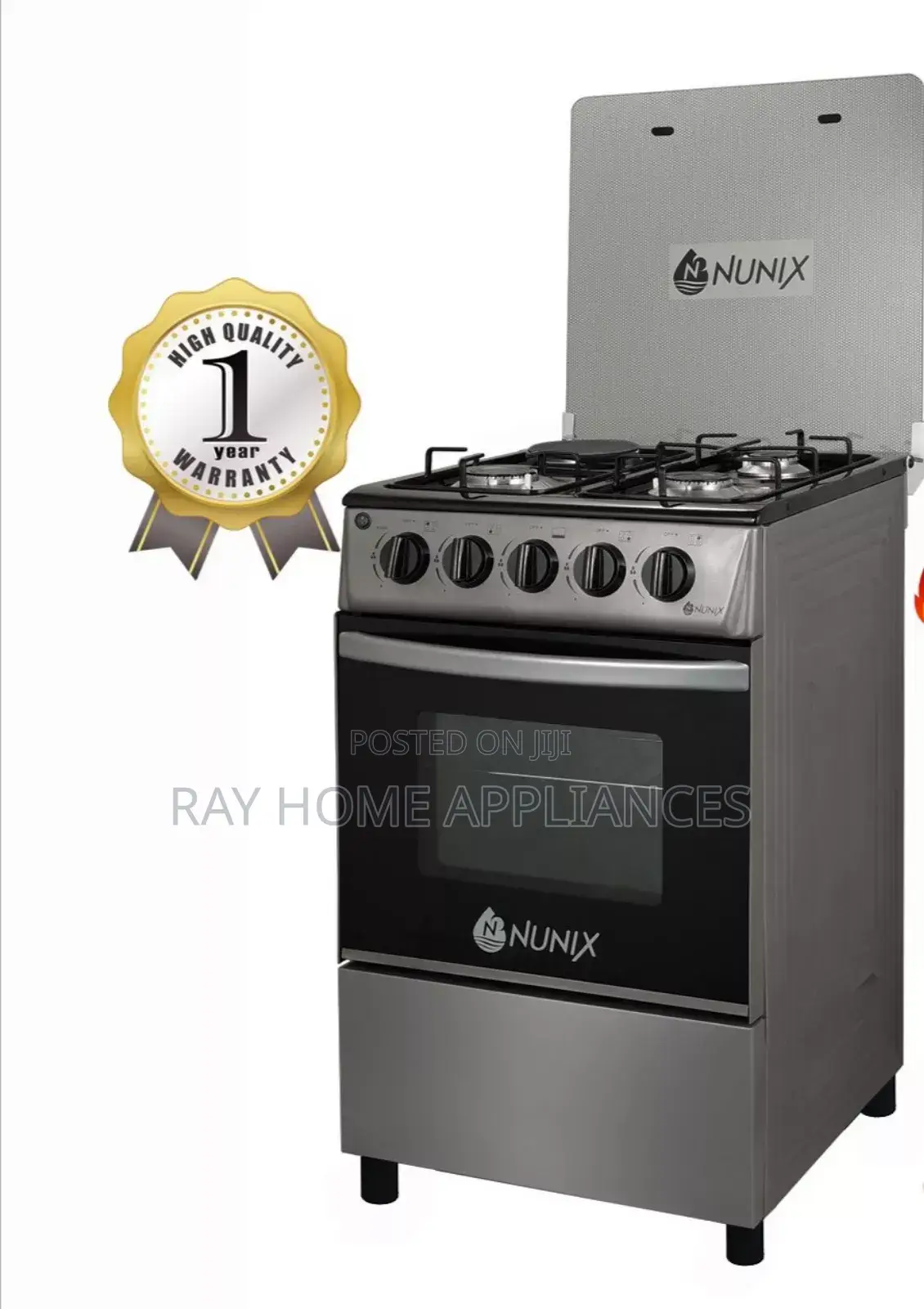 50cm*55cm Nunix 3gas+1electric Plate Standing Cooker With Gas Oven.