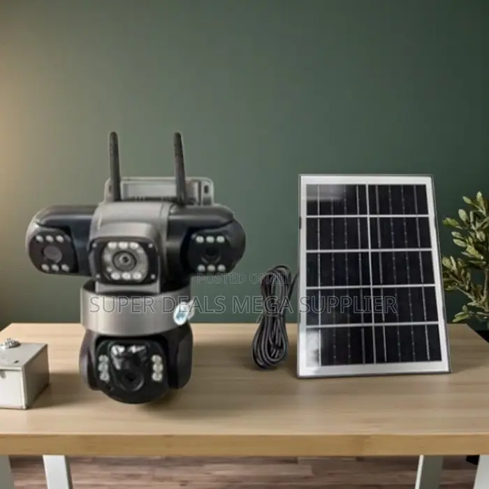 V380 Pro 20mp 4g Ptz Night Vision Activated Triple Lens Solar Camera