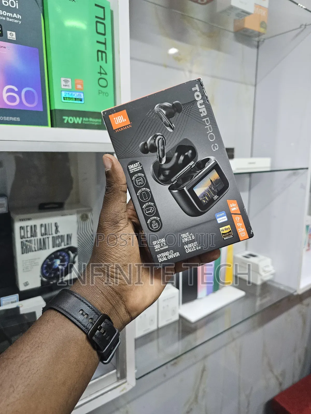 Jbl Tour Pro 3 Noise Cancelling True Wireless Earbuds With Smart Case