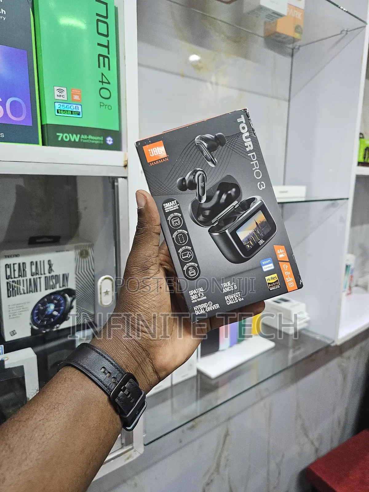 Jbl Tour Pro 3 Noise Cancelling True Wireless Earbuds With Smart Case