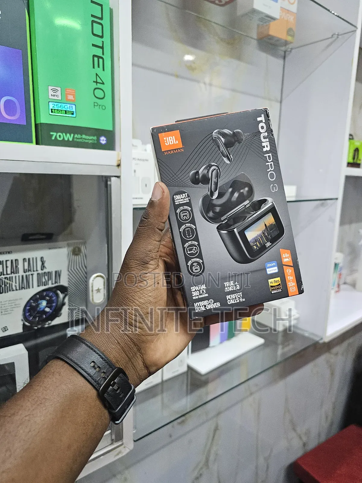 Jbl Tour Pro 3 Noise Cancelling True Wireless Earbuds With Smart Case