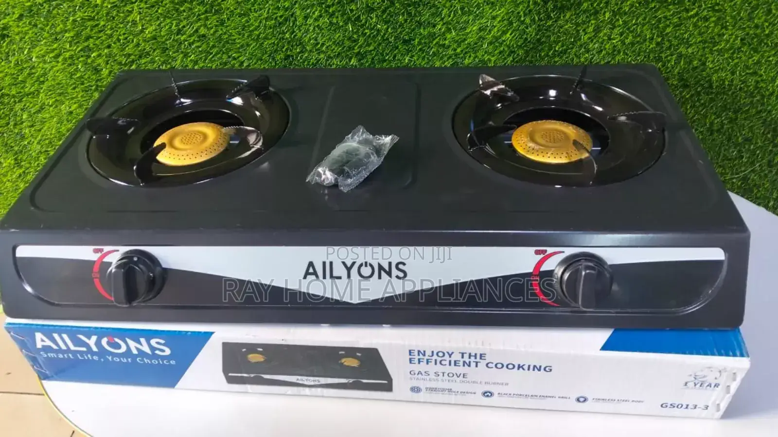 Ailyons Metallic Two Stainless Burner Cooker
