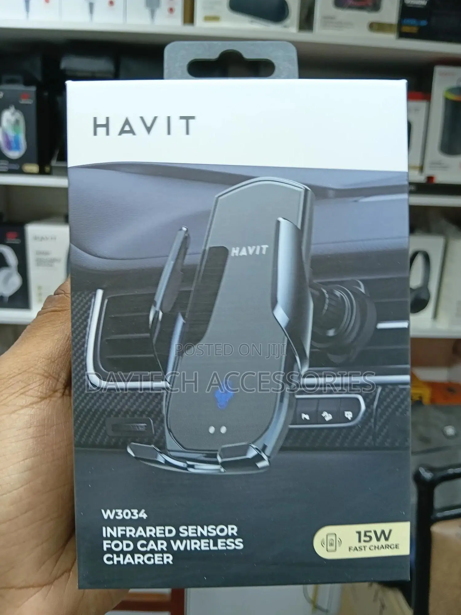 Havit 15w Car Holder With Wireless Charging - Automatic Clamping.