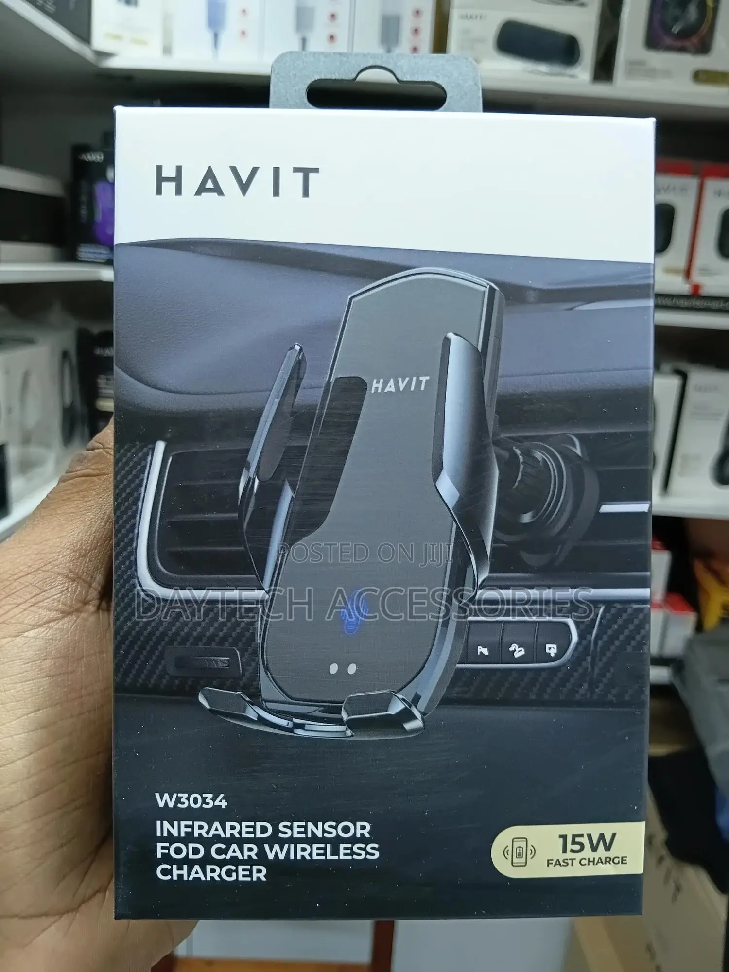 Havit 15w Car Holder With Wireless Charging - Automatic Clamping.
