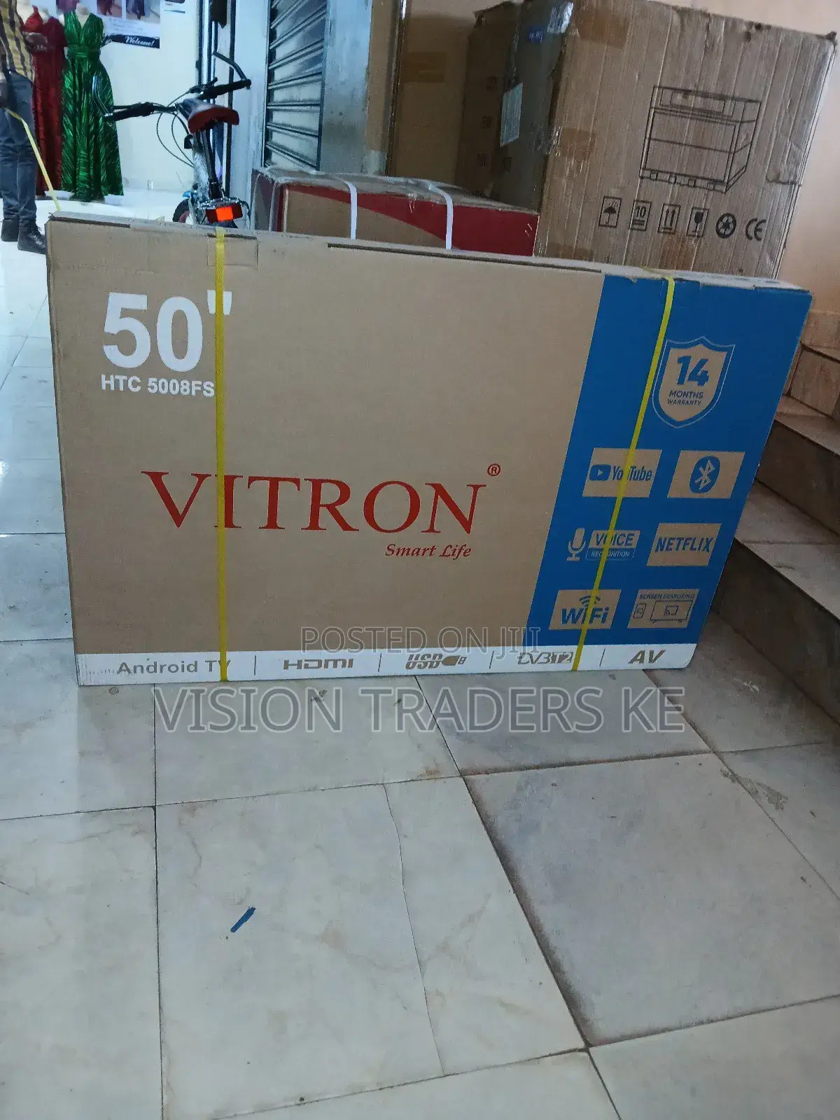 Vitron 50inches Smart Qled Frameless Tv With Bluetooth