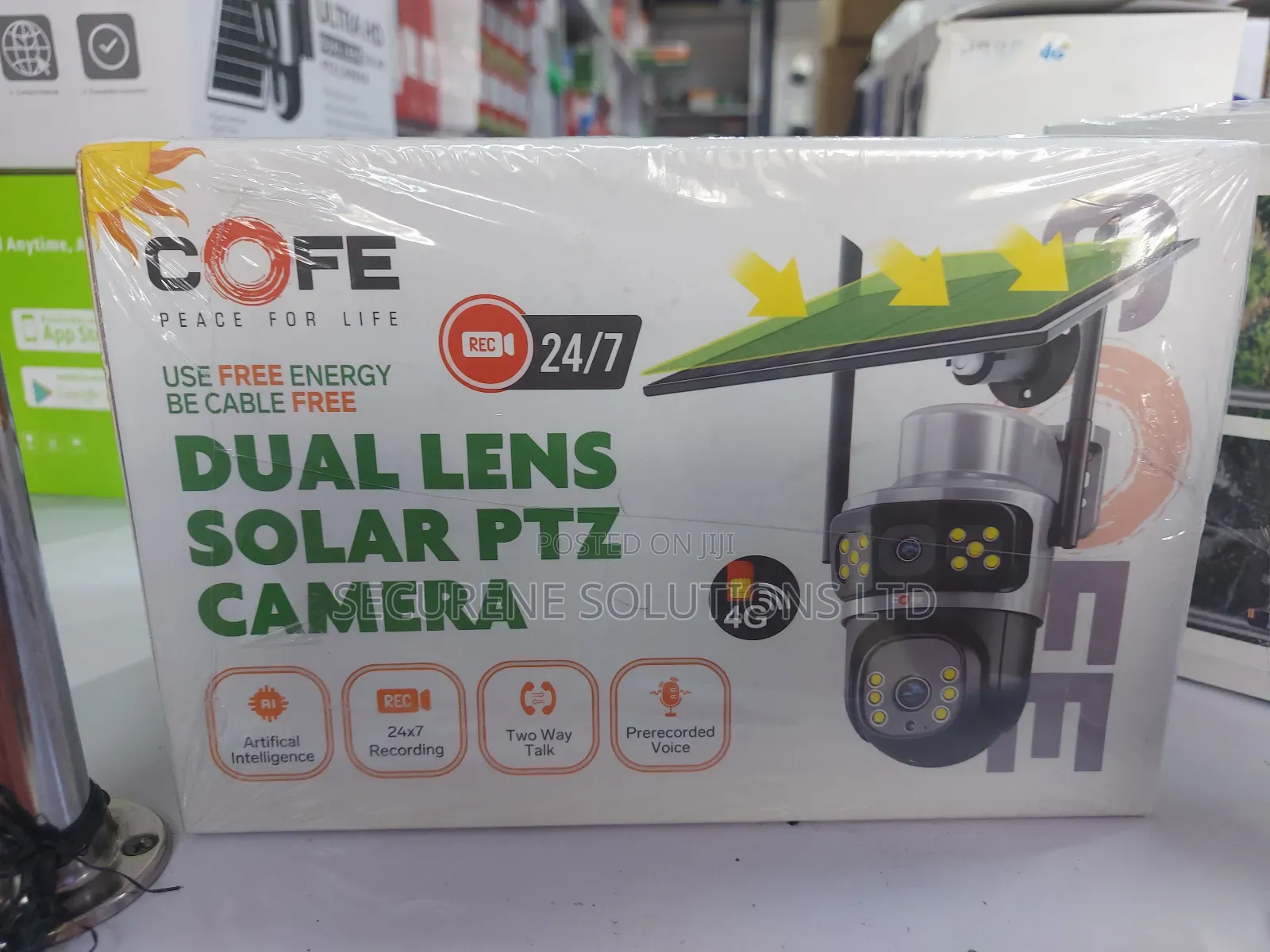 Cofe Cf-4gptsl25-B-Dl 4g Dual Lens Solar PTZ Camera
