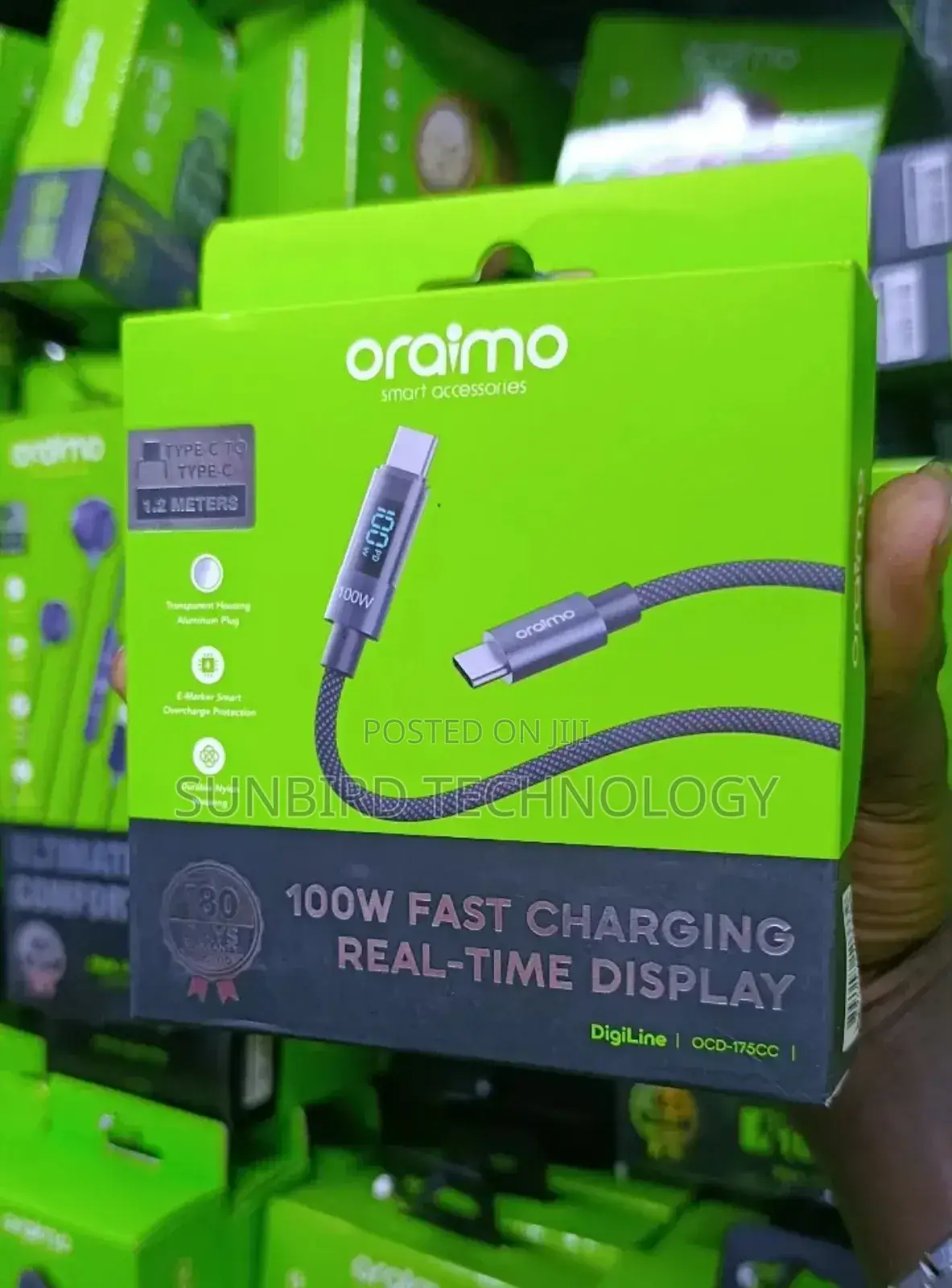 Oraimo 100w Type C to Type C Fast Charging Cable