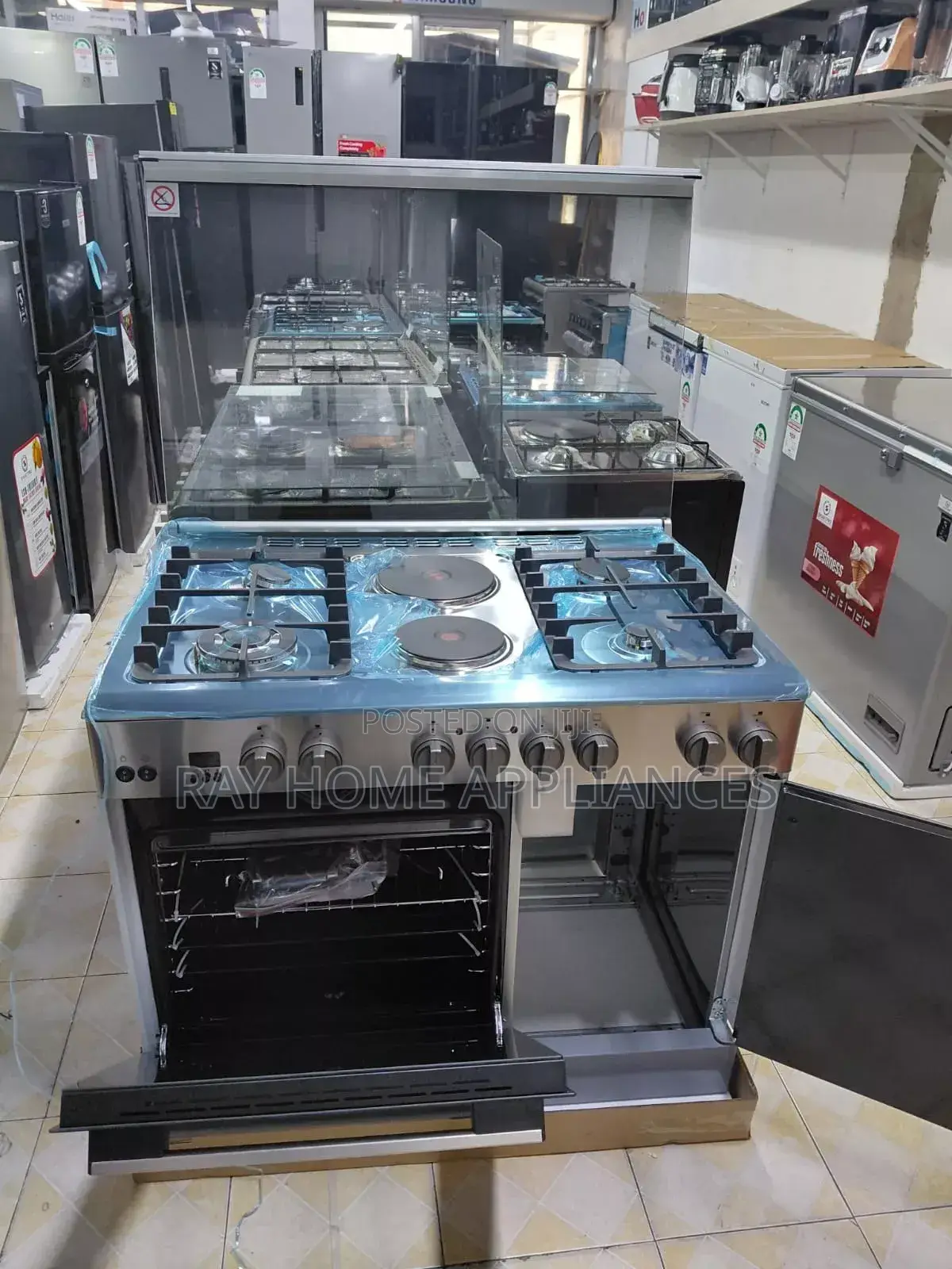 4g+2e 60cm*90cm Standing Cooker Hcr6042des Haier With Gas Compartment