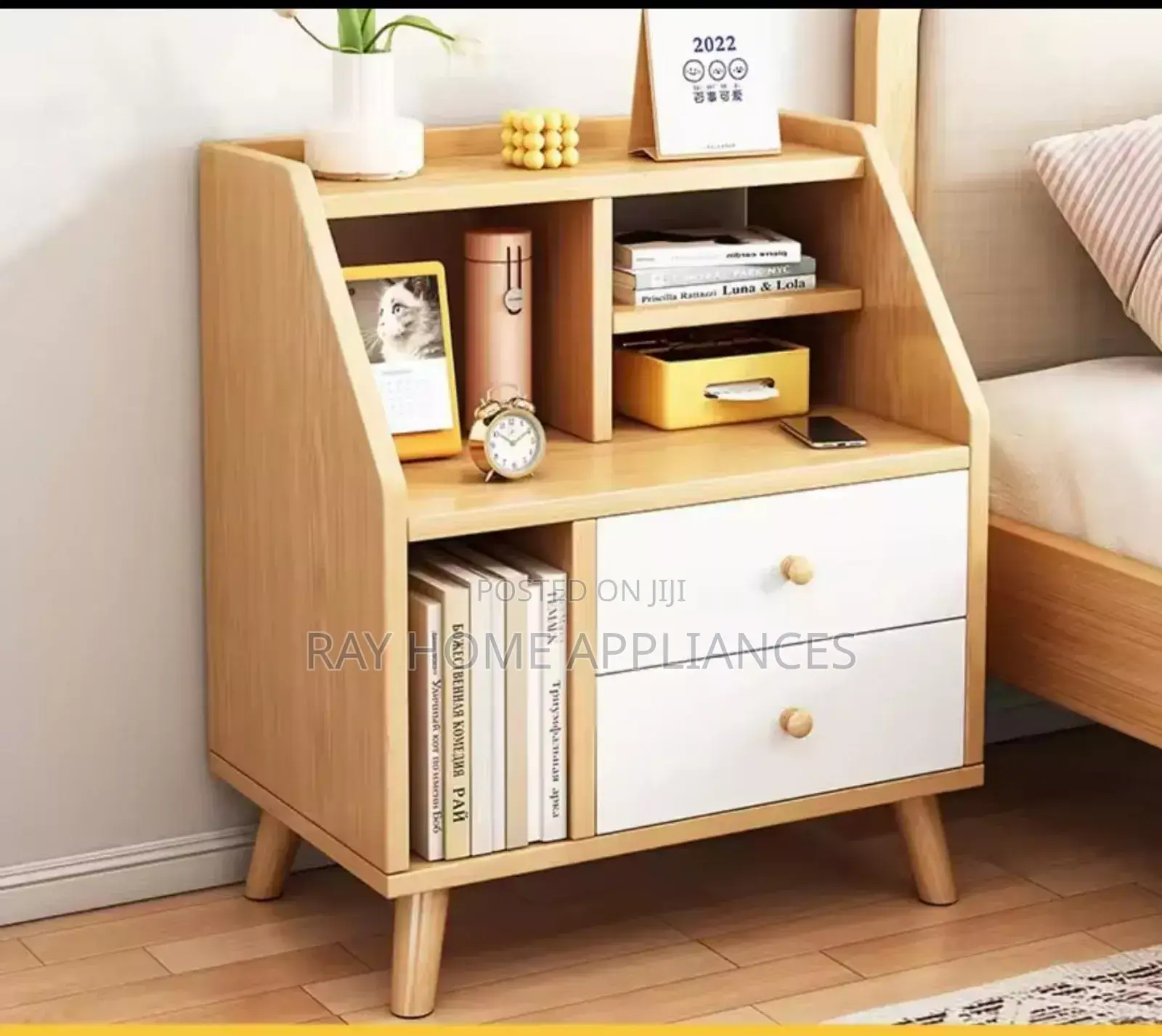 Nordic Nightstand Aesthetic Spacesaving Drawers Bedsides Homefurniture