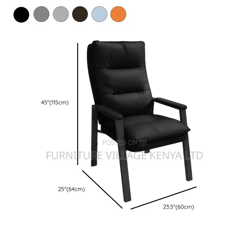 Modern Guest Reception Chair With Padded Armrest