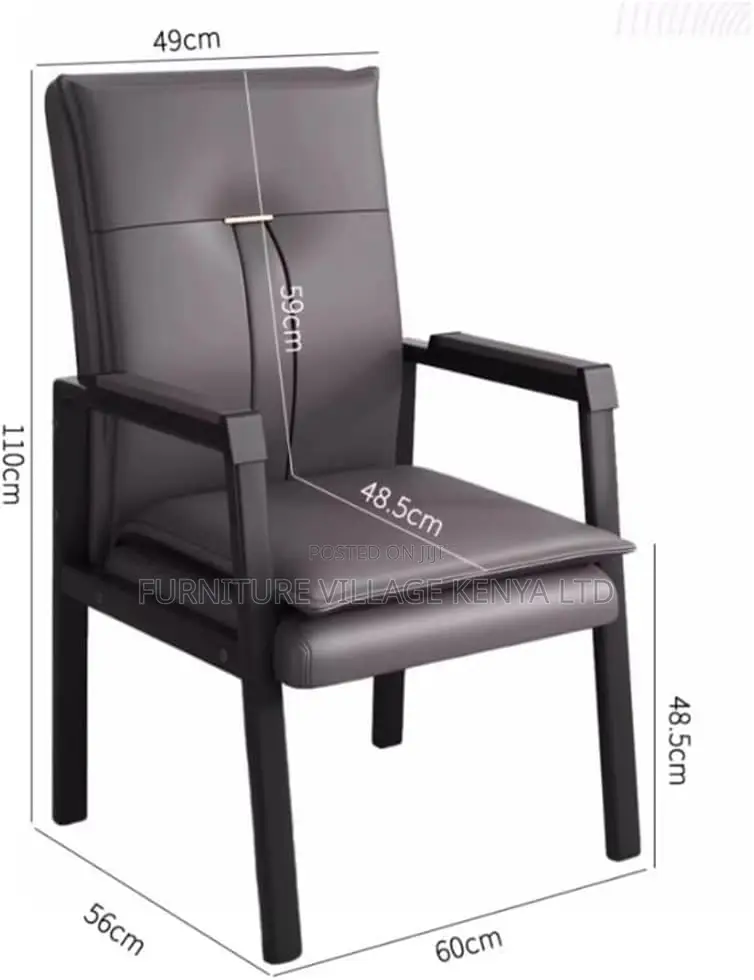 Modern Guest Reception Chair With Padded Armrest
