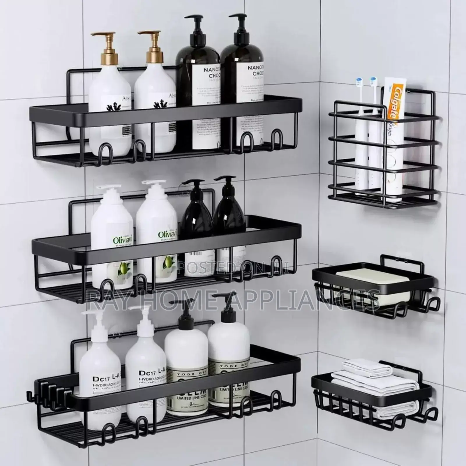 6-Pc Shower Caddy Spacios Shower Organizers With Detachable Soap Caddy