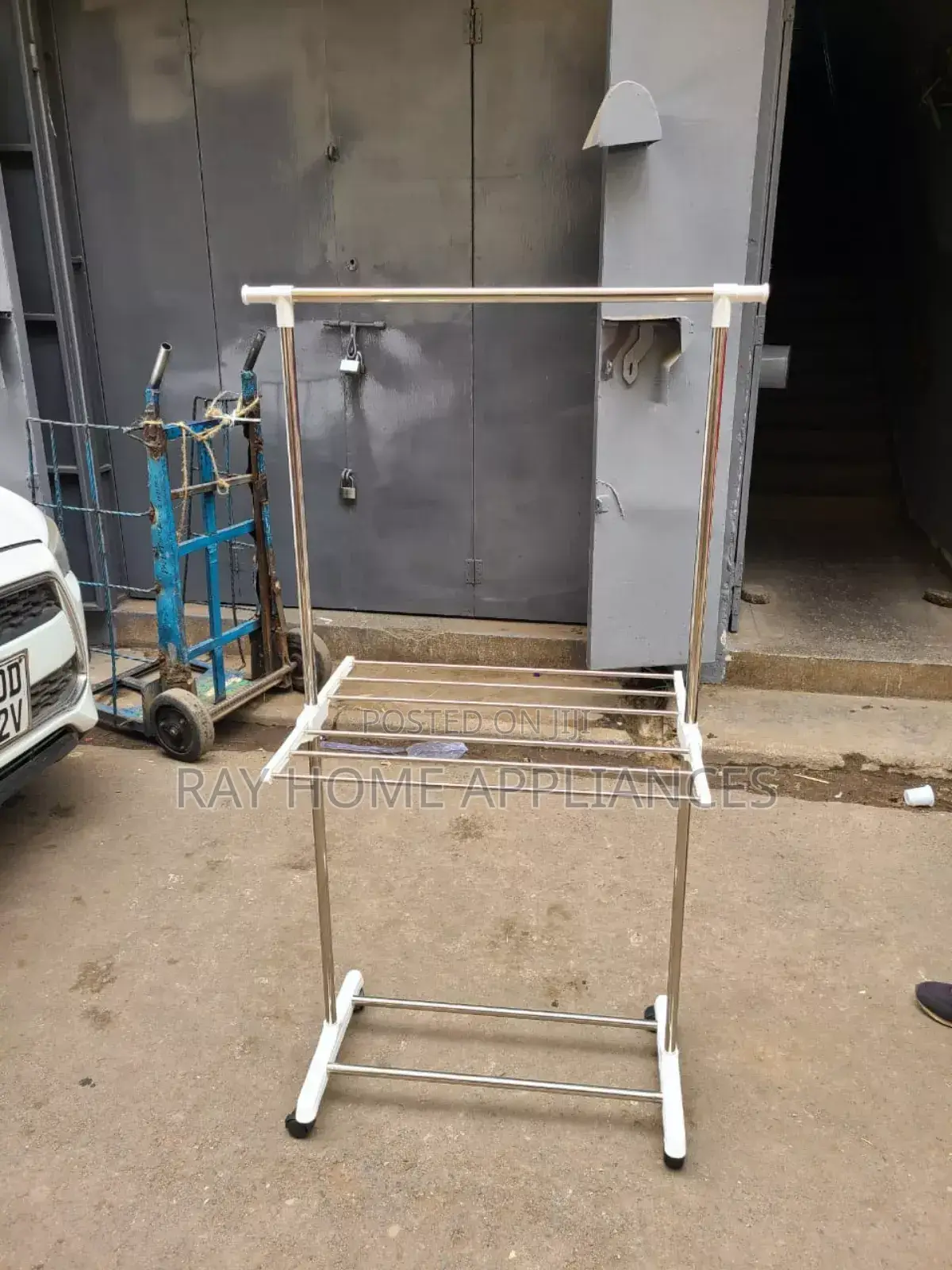 H-Type Coat Rack/Floor Coat Rack, Double Pole With Wheels