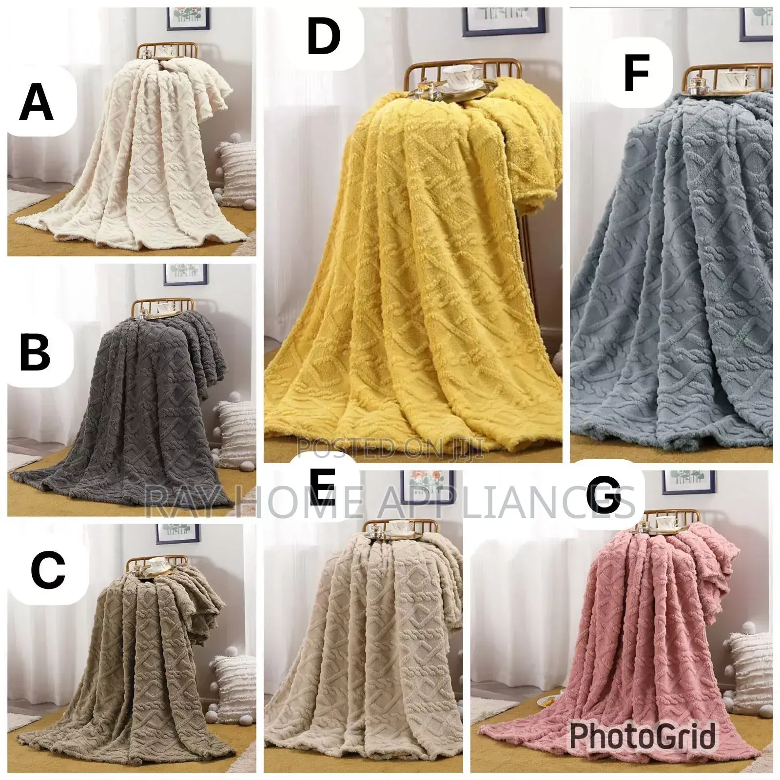 Flannel Blanket Reversible Warm Embossed Throwblanket(200*230cms)6*7ft