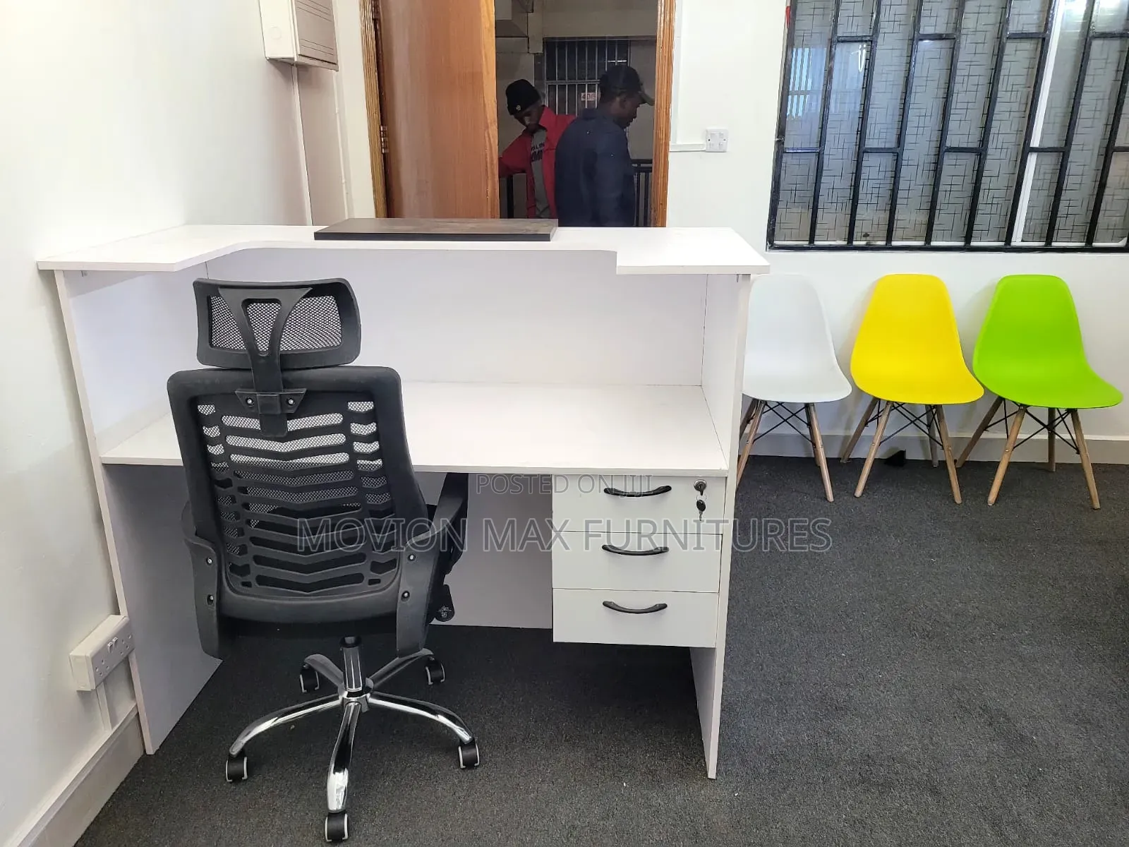 Receptionist Chair and Receptionist Desk