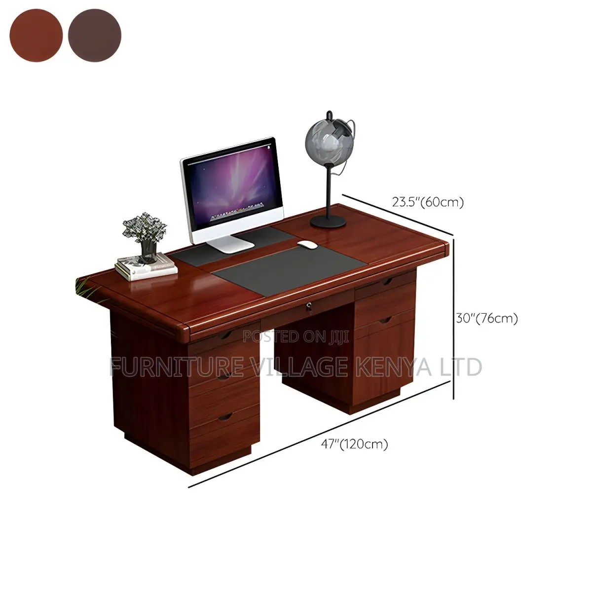120cm Executive Office Desk With Drawers