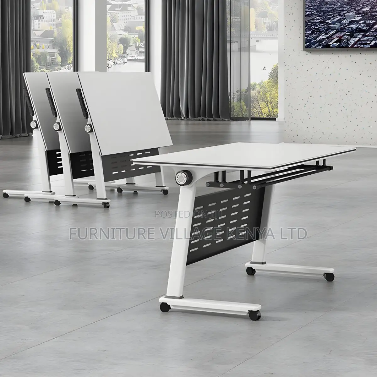 Modern Folding Desk With Wheels