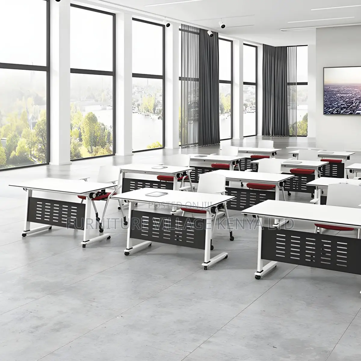 Modern Folding Desk With Wheels