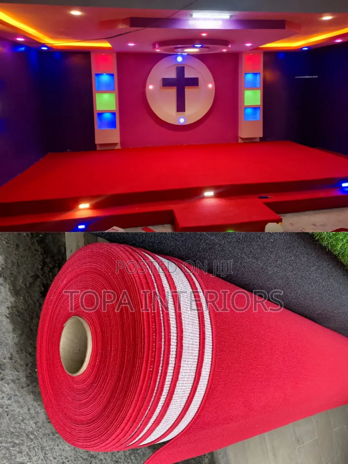 Red Carpets for Church Altar Floor Insulation Carpeting