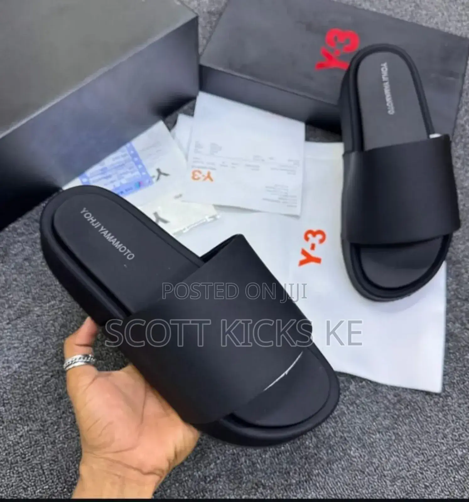 Y-3 Quality All Black Sandal