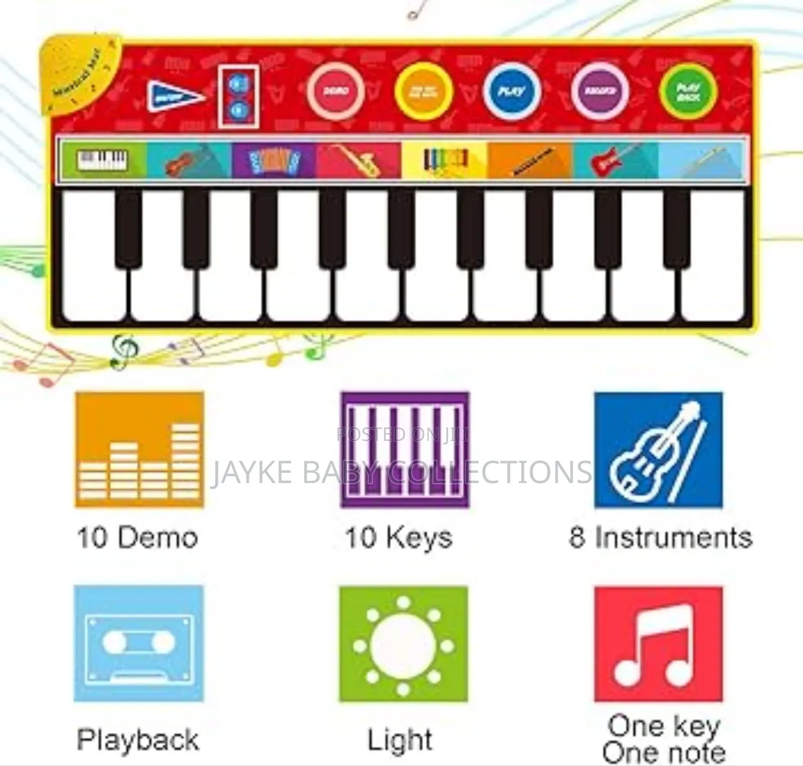 Musical Floor Mat Toy | Ages 1–5 | Touch, Play Learn Music