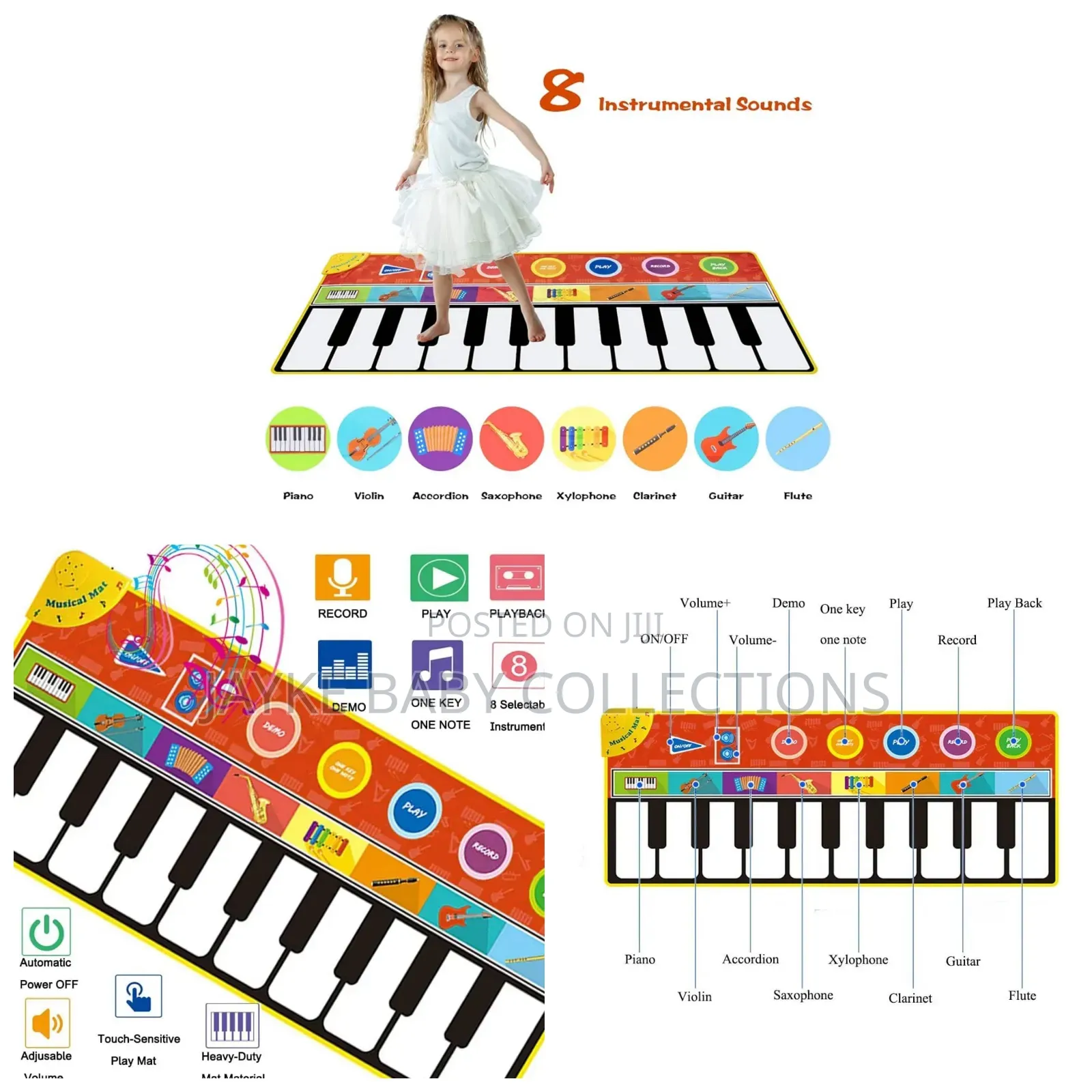 Musical Floor Mat Toy | Ages 1–5 | Touch, Play Learn Music