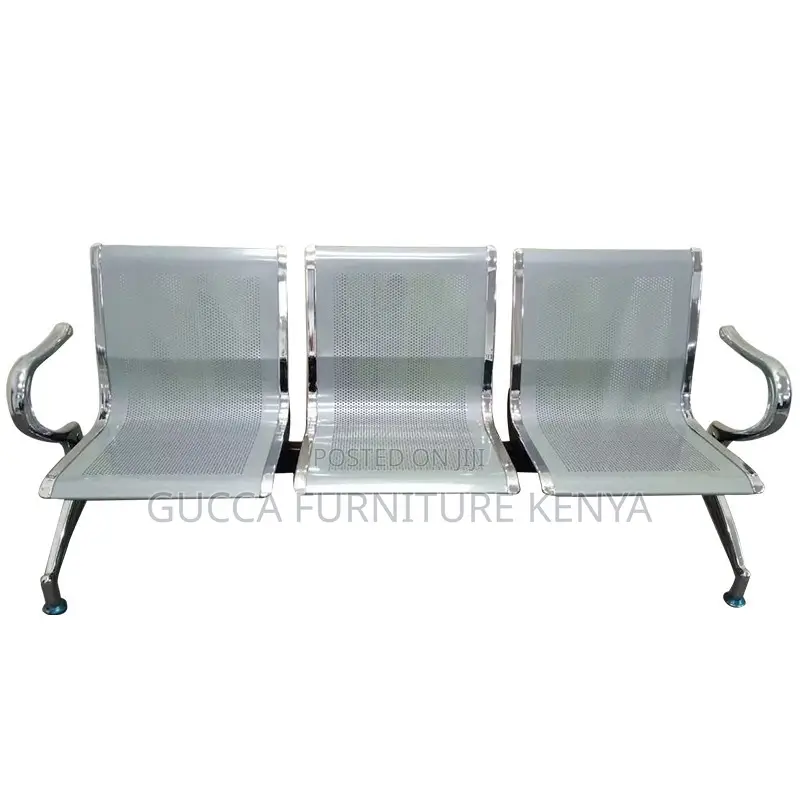 3-link Metallic Reception Waiting Bench