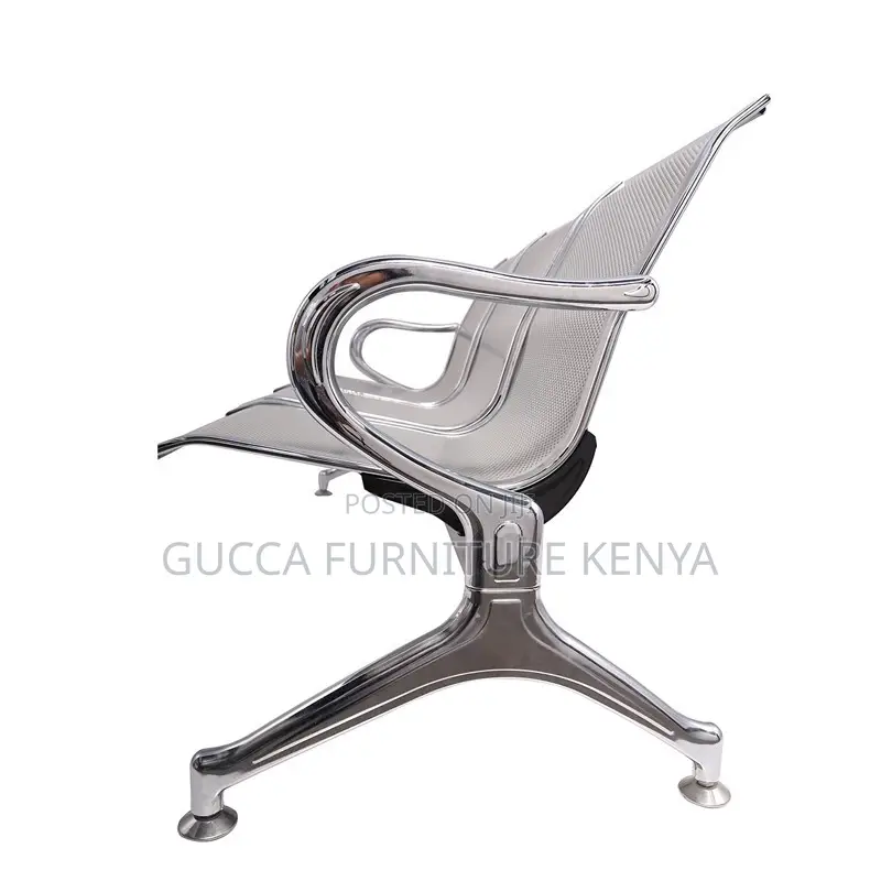 3-link Metallic Reception Waiting Bench
