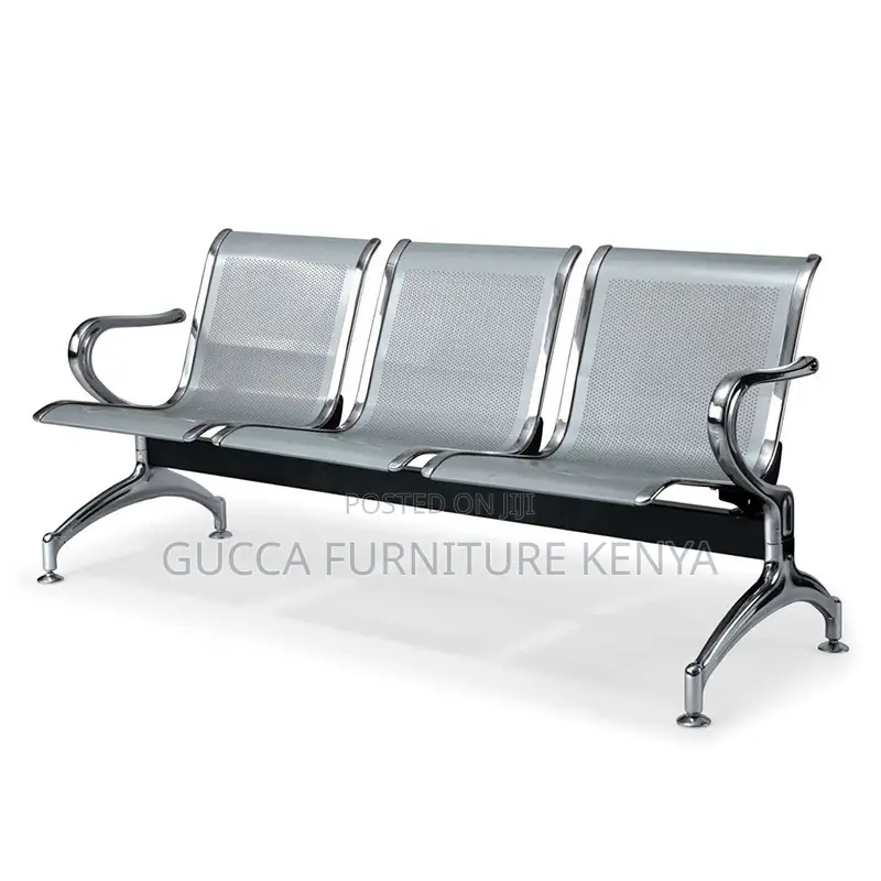 3-link Metallic Reception Waiting Bench