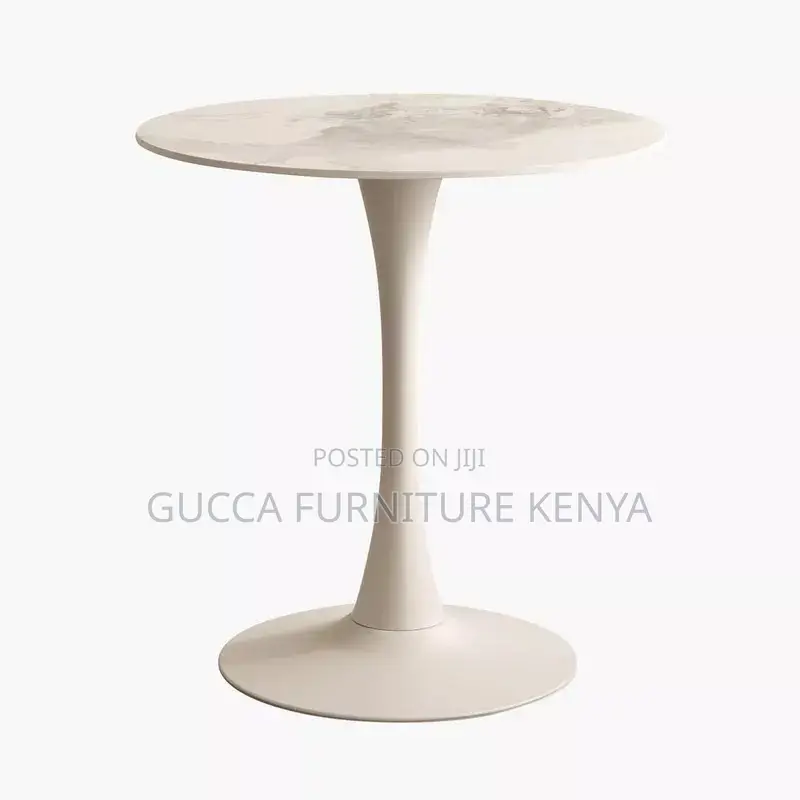 White Round Marble Eames Dining Table