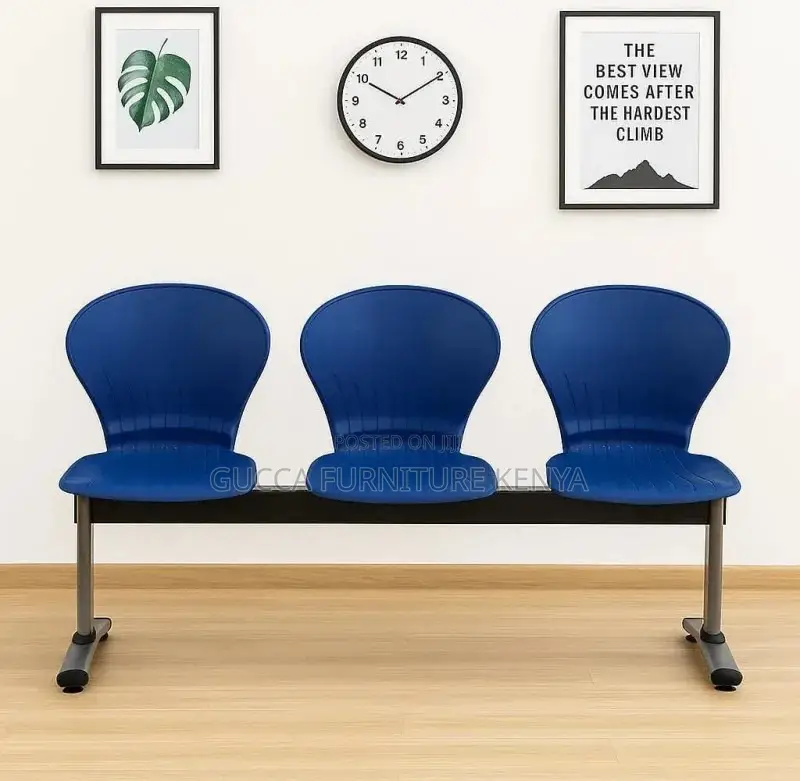3-link Plastic Reception Office Waiting Bench