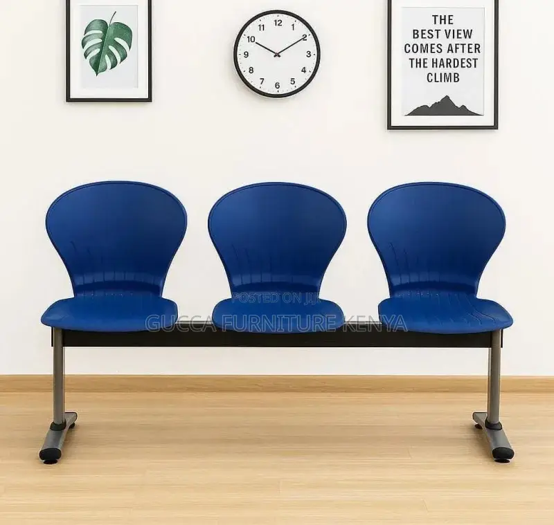 3-link Plastic Reception Office Waiting Bench