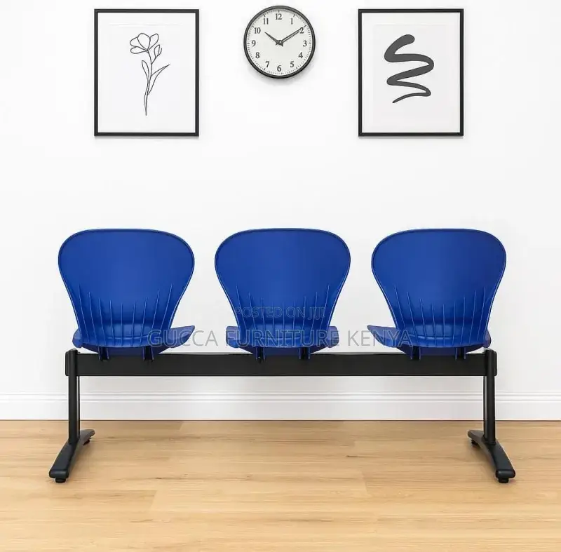 3-link Plastic Reception Office Waiting Bench