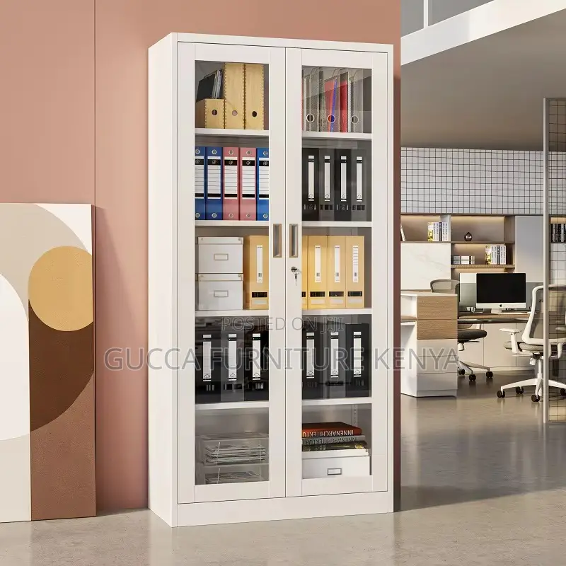 2-door Full Glass Office Filling Cabinet