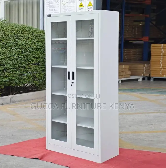 2-door Full Glass Office Filling Cabinet