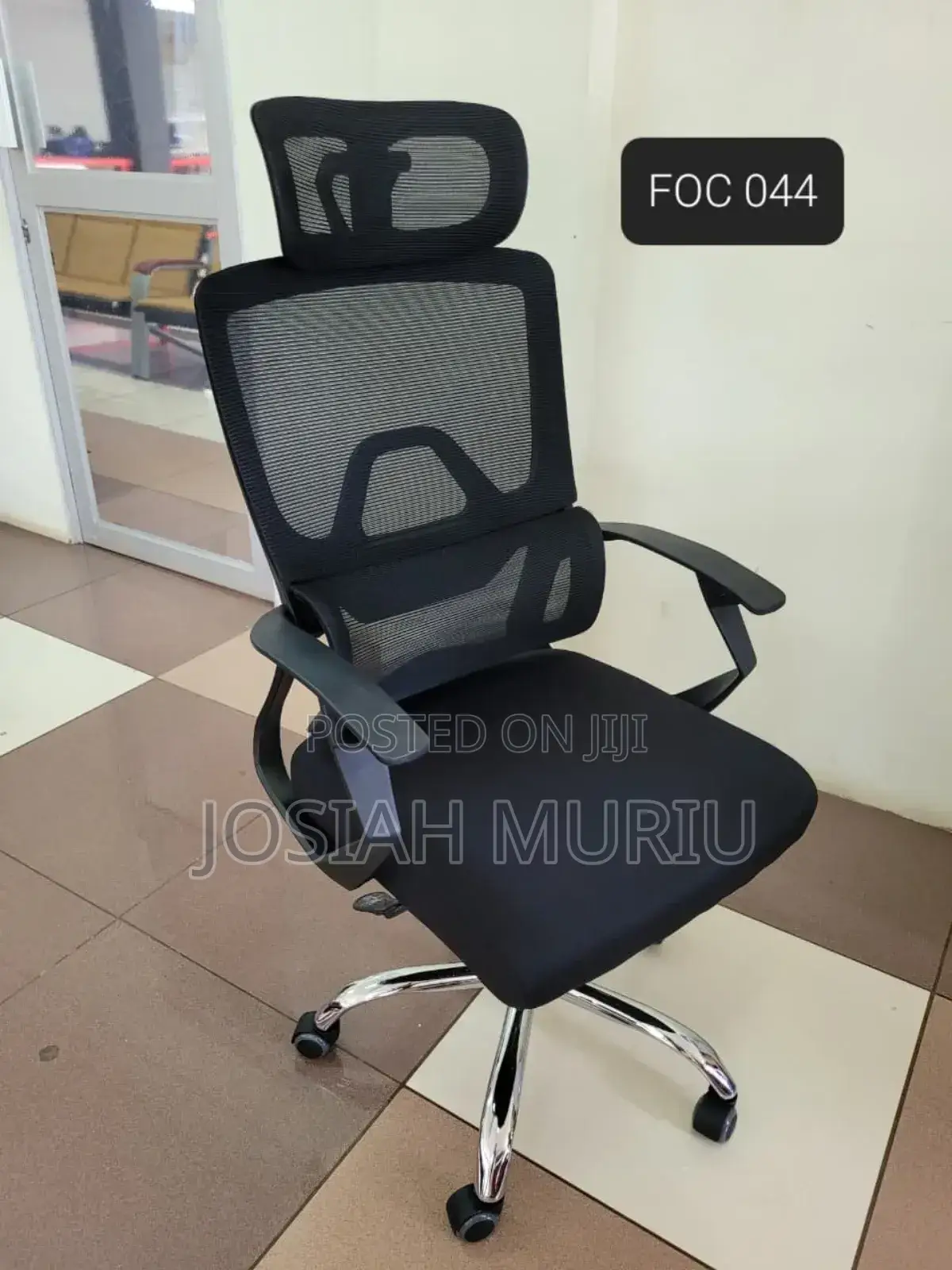 Orthopedic High Back Mesh Office Chair ~Headrest, Lumbar Support Chair