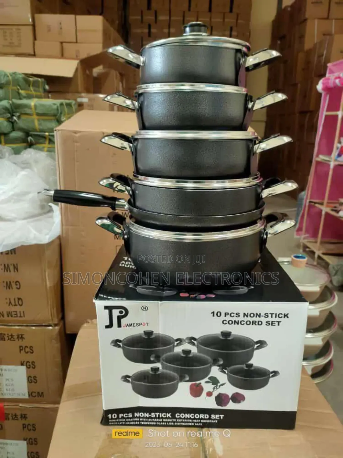Jamespot Black Cookware Set