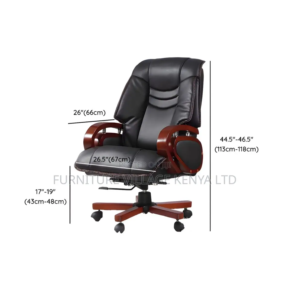 Office Leather Seats| Black Leather High Back Executive Chair