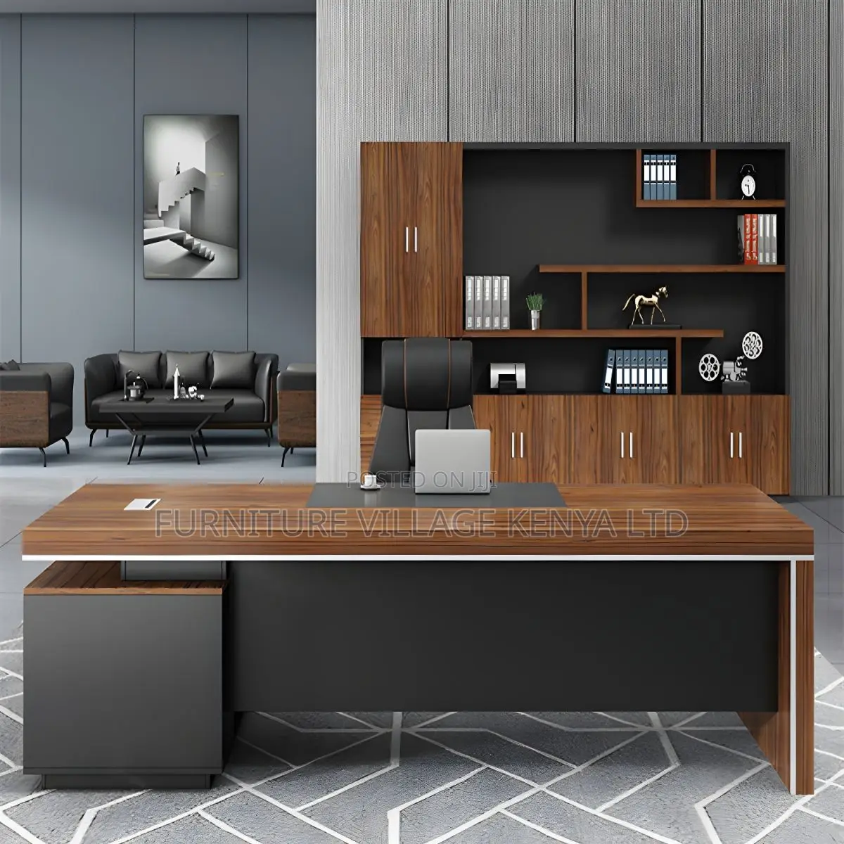 Office Tables| 1.8 Meters L-shaped Executive Office Desk