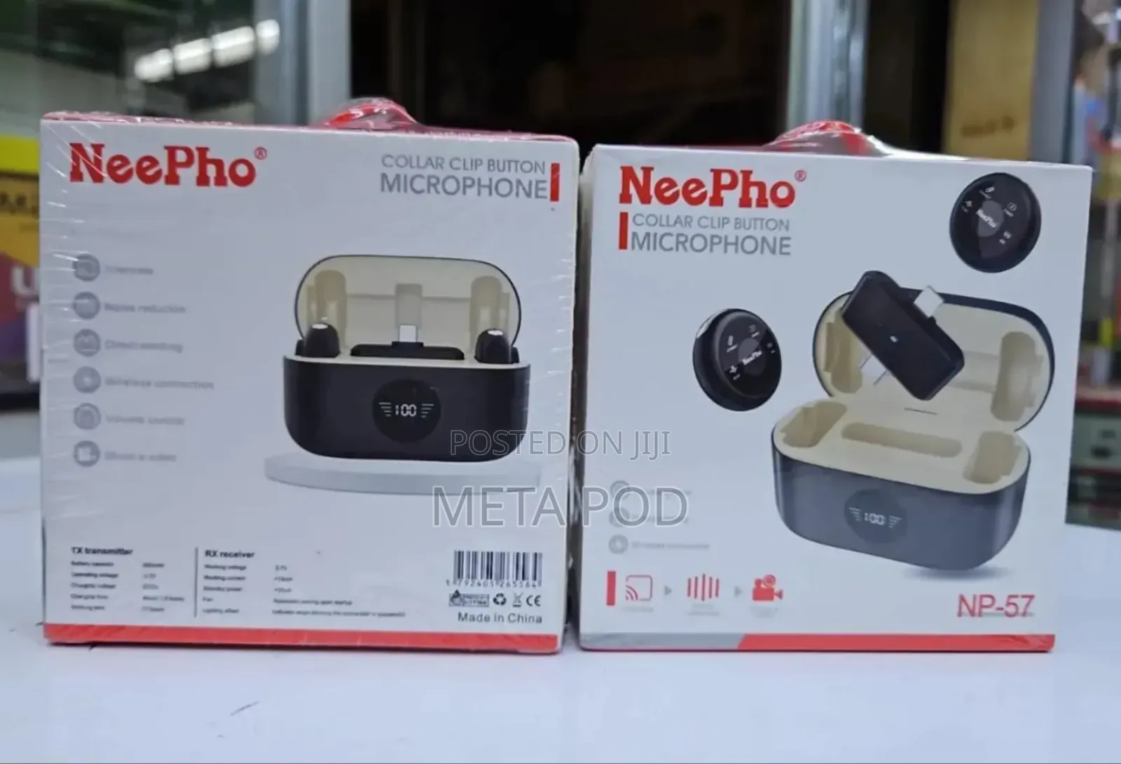 Neepho Collar Clip Button Wireless Microphone