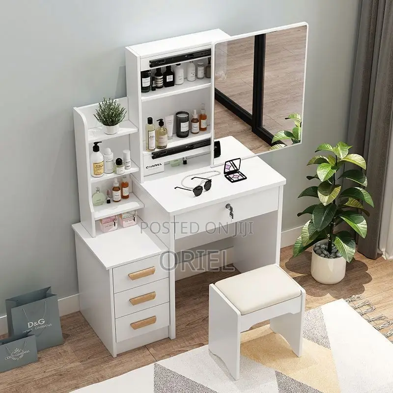 Home White Make-Up Desk With Mirror
