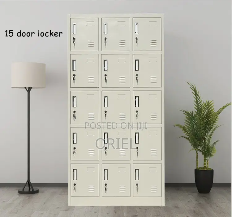 15-Locker Steel Office Storage Cabinet
