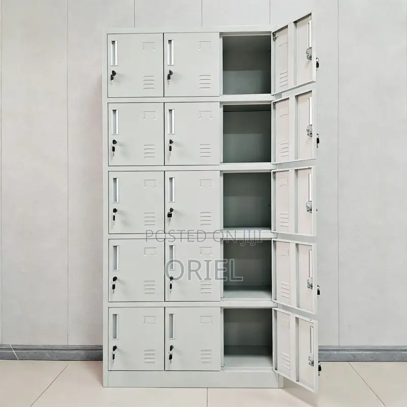 15-Locker Steel Office Storage Cabinet