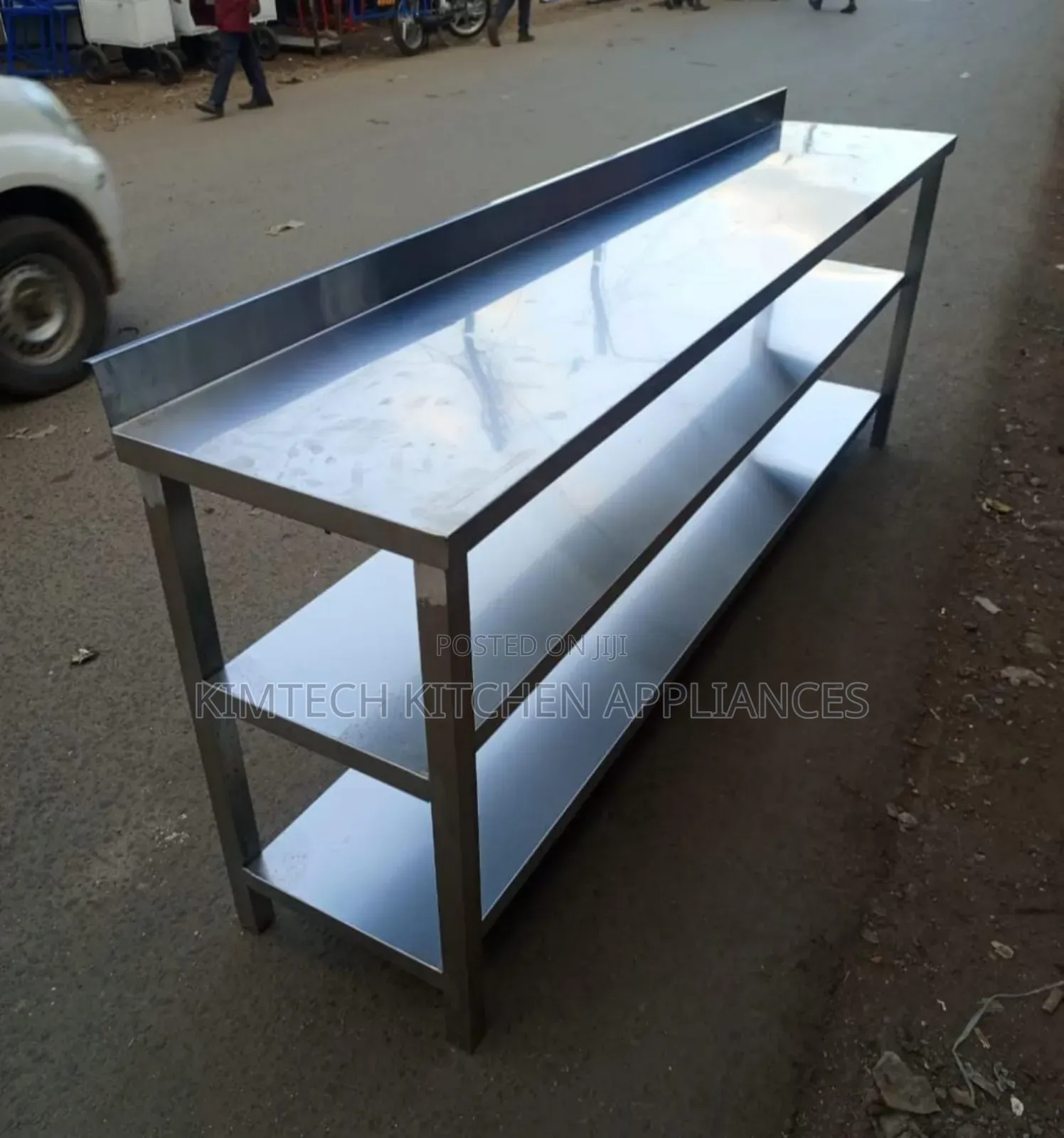 Working Table Top With 2 Under Shelves